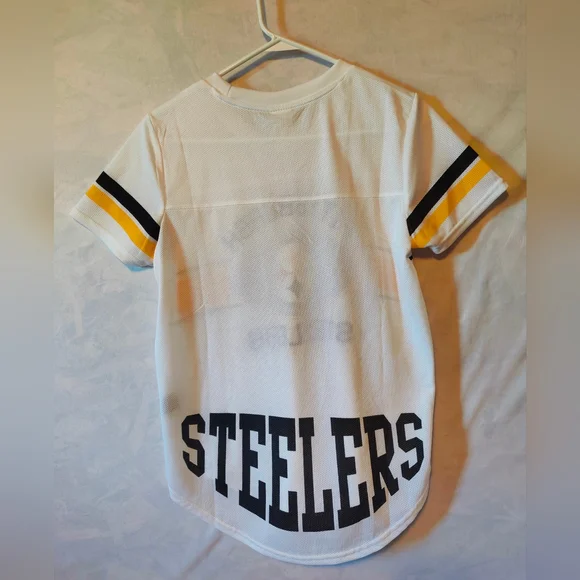 NFL Kids Pittsburgh Steelers White and Yellow Jersey NWT - Picture 2 of 4